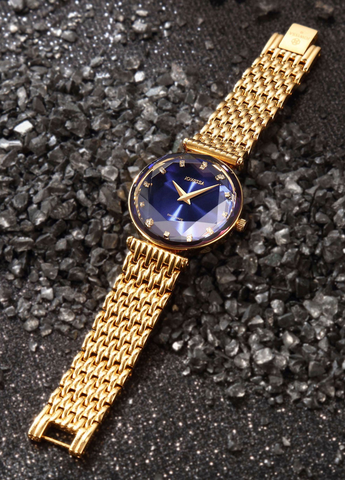 Facet Brilliant Swiss Made Altın Rengi Çelik Kadın Kol Saati - 4