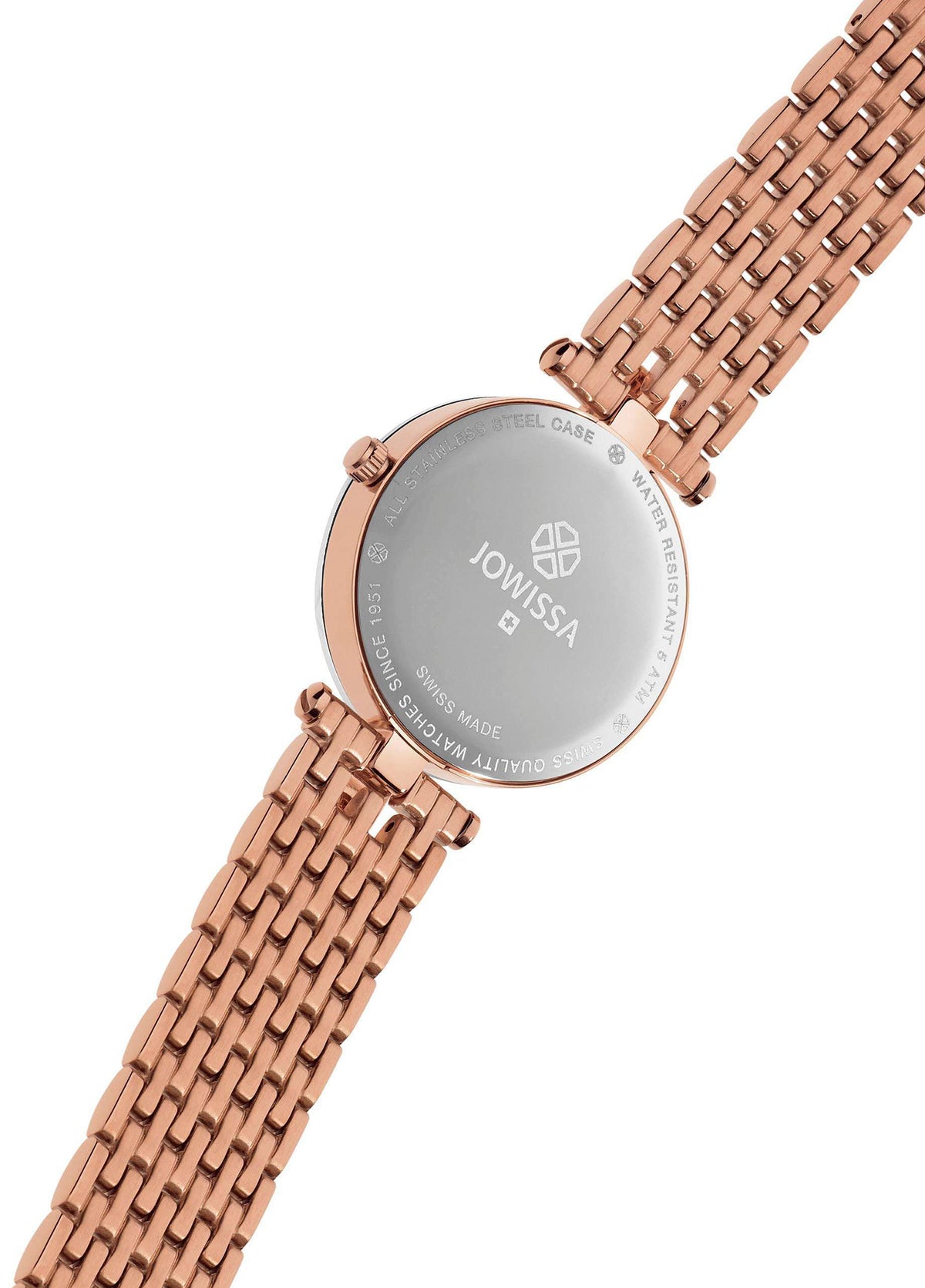 Facet Strass Pembe Altın Çelik Kadın Kol Saati - 2