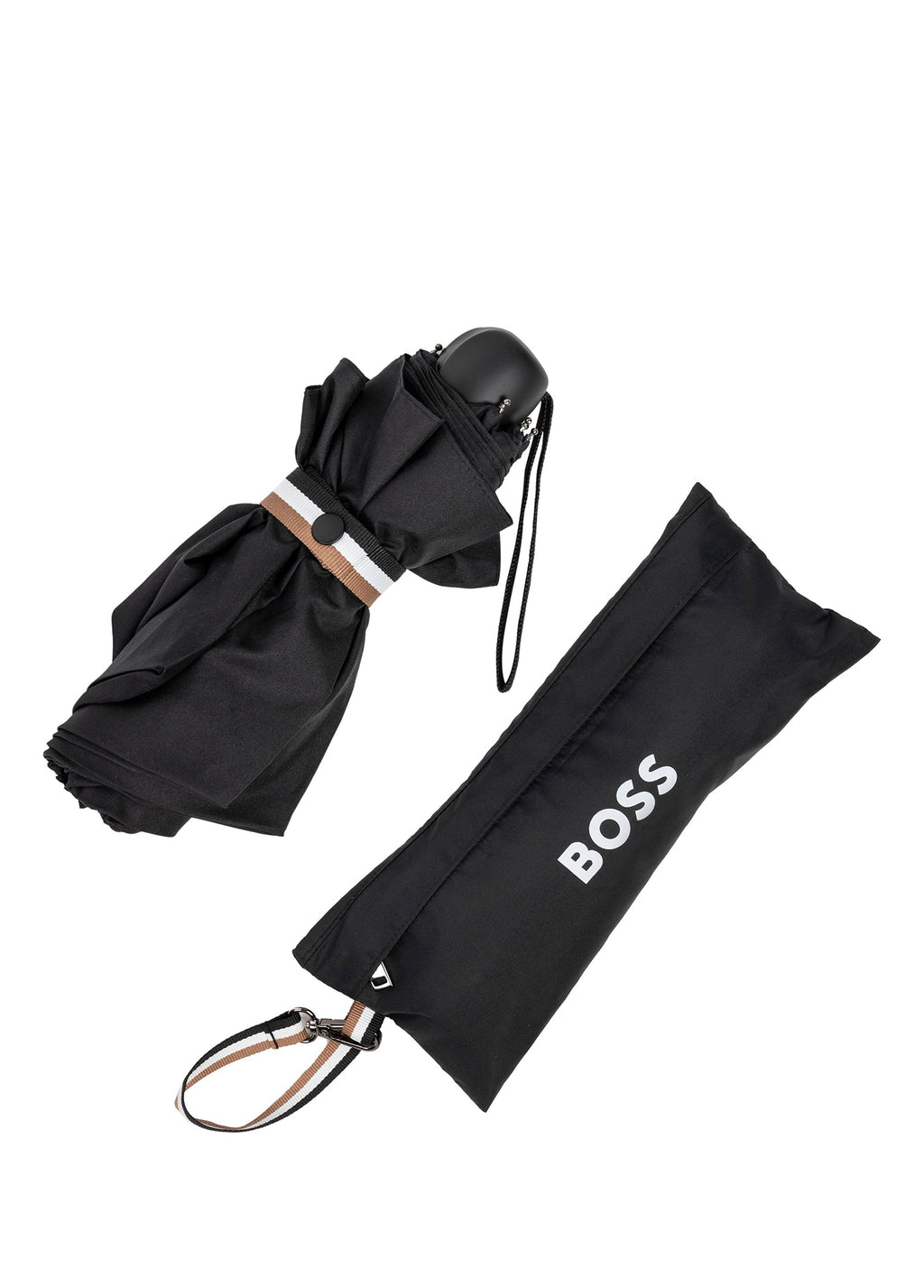 Iconic Siyah Katlamalı Unisex Mini Şemsiye - 2