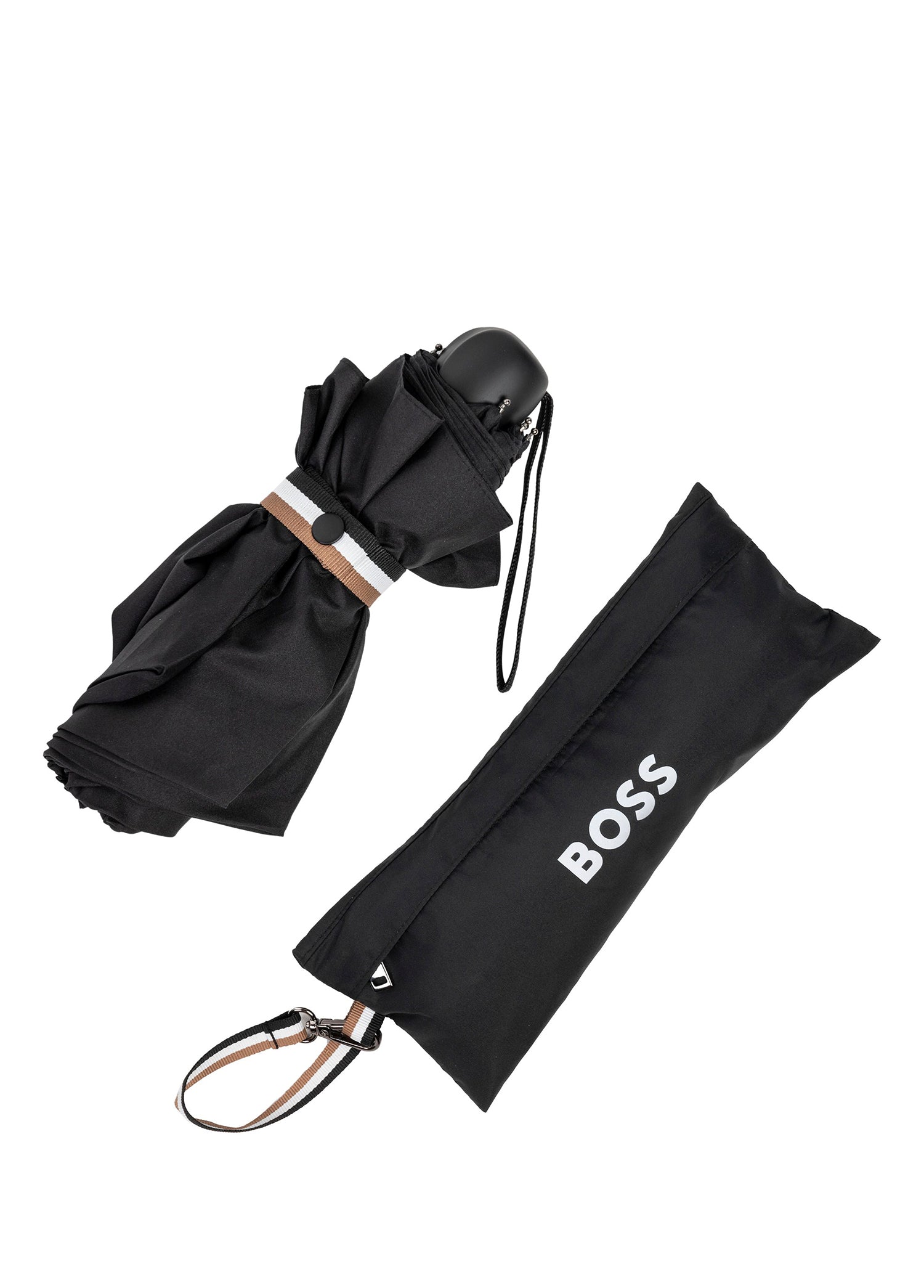 Iconic Siyah Katlamalı Unisex Mini Şemsiye - 2
