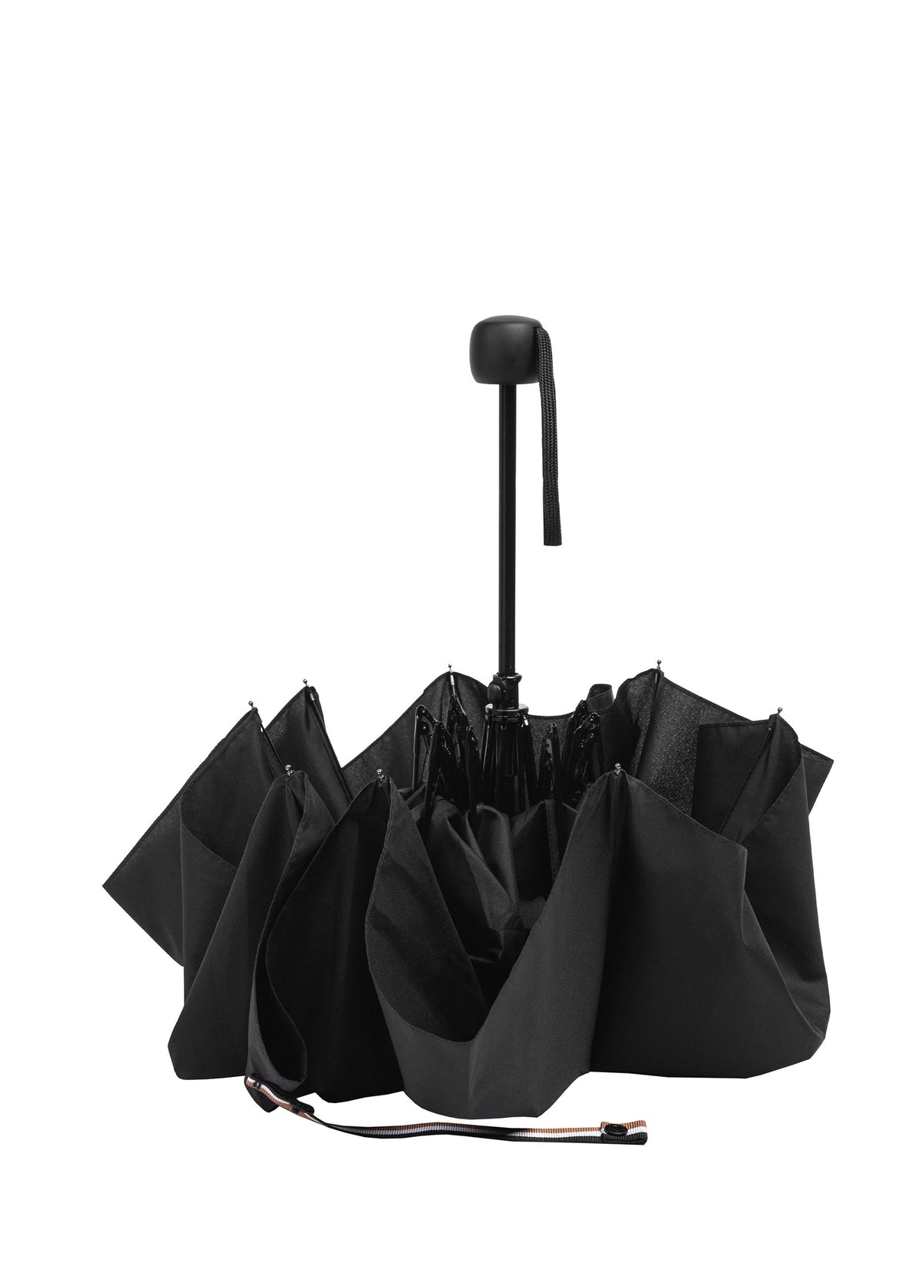 Iconic Siyah Katlamalı Unisex Mini Şemsiye - 6